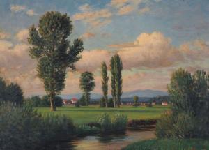 HARSING Wilhelm 1861-1923,Oberbayerische Landschaft,Schmidt Kunstauktionen Dresden DE 2014-09-13