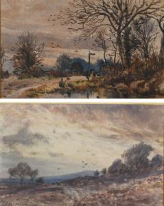 HART J. Lawrence 1830-1907,Sunset over a Welsh Landscape,1887,Woolley & Wallis GB 2023-03-08