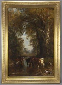 HART James, Jim 1952,Wooded Landscape with Cattle,Dallas Auction US 2012-09-27
