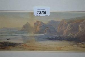 HART Sydney E 1867-1921,rocky coastal landscape with seabirds,Lawrences of Bletchingley 2015-10-20