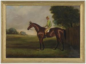 HART T.R,Jockey on a Bay Thoroughbred,19th century,Brunk Auctions US 2018-05-12