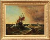 HARTE Jeanie,Rescuing a Stranded Man from a Shipwreck,1885,Clars Auction Gallery 2011-01-09