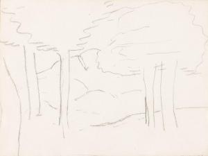 HARTLEY Marsden 1877-1943,New England Landscape,1905,Swann Galleries US 2023-09-21