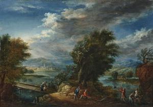 HARTMANN Franz 1697-1728,River Landscapes with Figure Scenery,Neumeister DE 2019-12-04