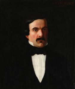 HARTMANN Leopold 1839-1897,Portrait of a gentleman,1856,Bruun Rasmussen DK 2022-10-24