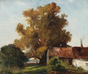 HARTMANN Ludwig 1835-1902,Landscape with a farmhouse,1860,Bruun Rasmussen DK 2024-01-29