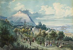 HARTMANN Peter 1825-1838,View of Leopoldsberg from Kahlenberg,1837,im Kinsky Auktionshaus 2015-06-16
