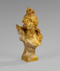 HARTWELL Charles Leonard 1873-1951,figurant un buste de jeune fill,19th century,Versailles Enchères 2021-06-13