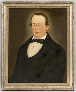 HARTWELL George H 1815-1901,Portrait of a Man in a Black Jacket,Skinner US 2020-04-06