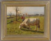 HARTWICH Hermann 1853-1926,A LASS AND HER COW,Stair Galleries US 2011-10-14