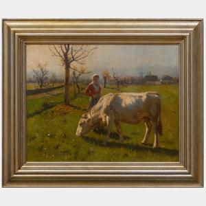 HARTWICH Hermann 1853-1926,Cow and Maiden,Stair Galleries US 2022-02-09