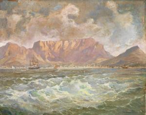 HARTWIG Walter 1874-1942,Blick auf Kapstadt und den Tafelberg,Zeller DE 2012-09-13