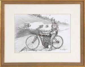 HARVARD PENNY,Motorcycle race with an Indian motorcycle.,Eldred's US 2014-04-04