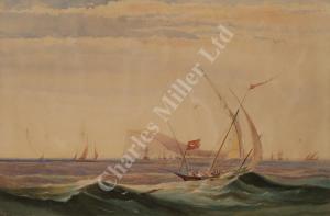HARVEY Charles Walter 1895-1979,An Ottoman xebec sailing off the Rock of Gi,1849,Charles Miller Ltd 2018-11-06