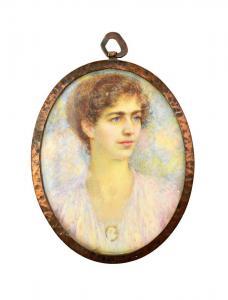 HARVEY Edith 1900-1900,English portrait miniature on ivory of 'Ethel',Bellmans Fine Art Auctioneers 2015-11-04