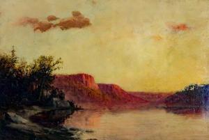 HARVEY George 1835-1920,Bluffs on the Mississippi River near Burlington,Weschler's US 2018-03-02