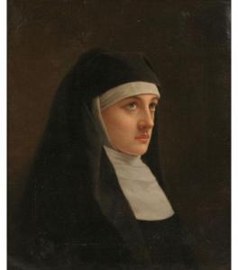 HARVEY George 1835-1920,Pious portrait of a nun,1883,Ripley Auctions US 2010-08-21