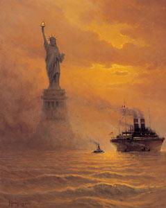 HARVEY Gerald Jones,"The Lamp Beside the Golden Door" by G. Harvey,Altermann Gallery 2005-10-22