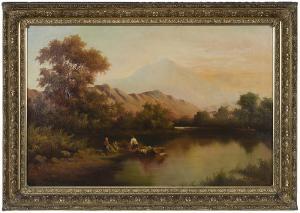 HARVEY Henry T 1908,On the Lakeshore,19th century,Brunk Auctions US 2018-07-14