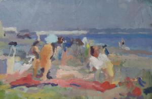 HARVEY John 1935,Figures on the beach,Gorringes GB 2024-01-15