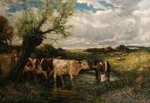 HARVEY John Rabone 1862-1933,Cattle watering in a summer landscape,1916,Bonhams GB 2010-03-02