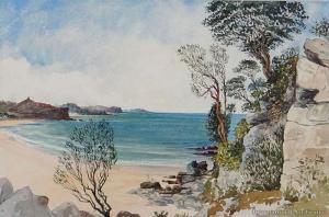 HARVEY Robert 1868-1920,Manly Beach, Sydney,International Art Centre NZ 2013-02-27