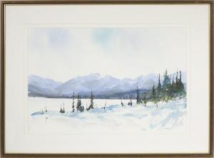 HARVIE John 1928-2018,Borgeau Range, Vermilion,Lando Art Auction CA 2019-05-05