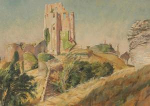HARWOOD John Hammond 1904-1980,Corfe Castle, Dorset,1952,Duke & Son GB 2023-10-19
