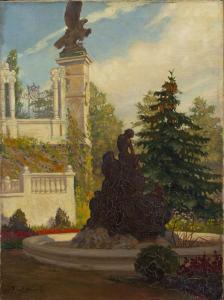 HARY Gyula 1864-1946,Buda Castle Garden,Pinter HU 2021-12-16