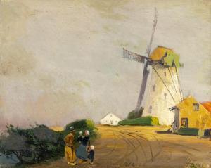 HARY Gyula 1864-1946,Windmill,Pinter HU 2022-02-28