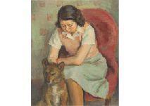 HASEGAWA Noboru,Dog and Woman,Mainichi Auction JP 2020-09-04