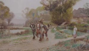 HASELGRAVE Albert 1890-1920,Returning Home with the Horses,Halls GB 2022-09-07