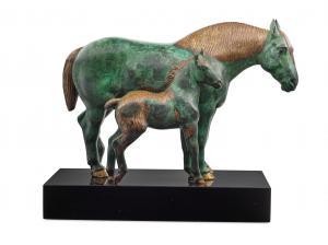 HASELTINE Herbert 1877-1962,Percheron Mare: Messaline and Foal,1922/24,Bonhams GB 2022-11-17