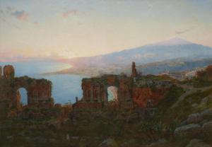 HASELTINE William Stanley 1835-1900,Mt. Etna from Taormina,Christie's GB 2023-01-19