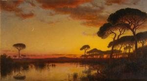 HASELTINE William Stanley 1835-1900,Sunset Glow, Roman Campagna,1875,Sotheby's GB 2024-01-20