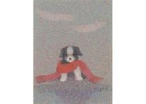 HASHIGUCHI Miyoko,Red Muffler and Puppy,Mainichi Auction JP 2020-06-19