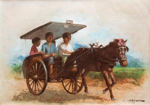 HASIM 1921-1982,Delman ( Horse Cart),Sidharta ID 2023-07-01
