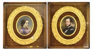HASLEM John 1808-1884,Bust Portraits of Mr and Mrs William Horsley,1855-56,Tennant's GB 2022-11-12