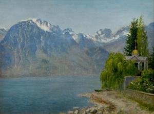 HASS Siegfried A. Sofus 1848-1908,Mont Blanc Seen from Lake Lamode,Burchard US 2019-10-20