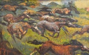 HASSALL IAN 1899,WILD HORSES,Leonard Joel AU 2017-09-28