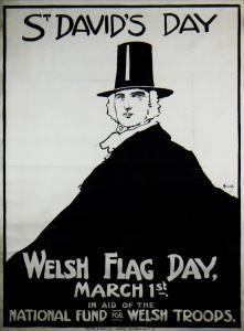 HASSALL John G 1943,promoting Welsh Flag Day,1916,Rogers Jones & Co GB 2018-10-20