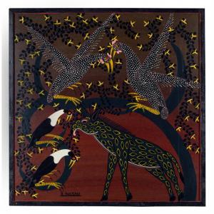 Hassani A,Sans titre (Hyène et oiseaux),1960-70,Piasa FR 2017-11-29