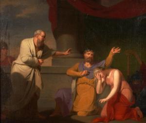 HASSELGREN Gustaf Erik,A Scene from Classical History with Three Figures,1809,Skinner 2024-02-07