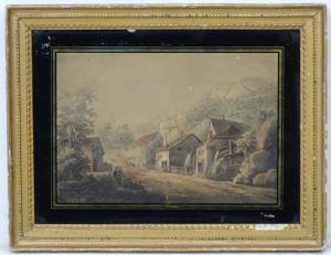 HASSELL John 1767-1825,Iron Mills a view near Tintern Abbey , Monmouthshire,Dickins GB 2018-10-05