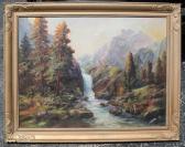 HASTE Laura M 1880-1965,Falls in Yosemite Landscape,Burchard US 2009-05-17