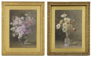 HASTIE Grace H 1855-1930,A vase of chrysanthemums; Poppies in a glass vase,1896,Sworders 2023-04-04