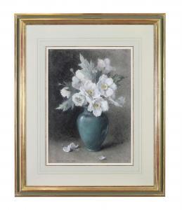 HASTIE Grace H 1855-1930,Blue flowers with vase,Adams IE 2020-02-23