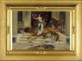 HASTINGS AMY 1916,CLASSICAL MAIDEN IN THE HALL OF THE BEASTS,1916,Lawrences GB 2011-10-14