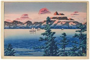 HASUI Kawase 1883-1957,Hizen, Mount Unzen,Christie's GB 2024-03-28