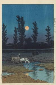 HASUI Kawase 1883-1957,Ishinomaki no bosetsu (Evening snow at Ishinomaki),1935,Christie's 2013-09-18